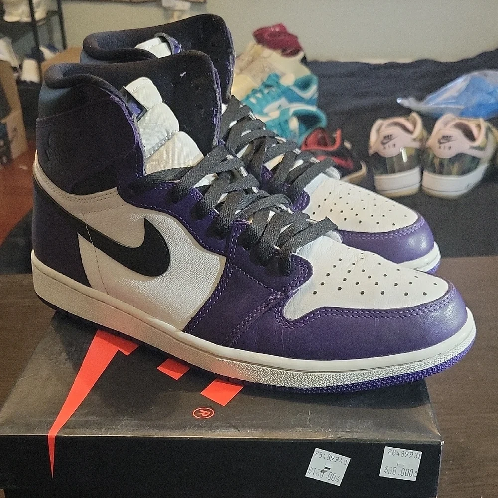 Nike Air Jordan 1 Retro High OG 'Court Purple' (2020) M9.5/W11 EUC W/OG BOX